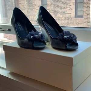 Navy Blue Coach Wedge